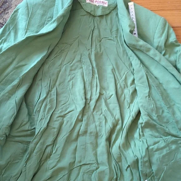 NWOT Free People Olivia blazer in green size small - Picture 8 of 8
